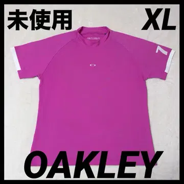 [미사용] OAKLEY 반팔 모크넥 셔츠 핑크 오클리 골프웨어