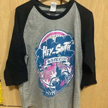 HEY-SMITH 헤이스미스 래글런 티셔츠 블랙 XL