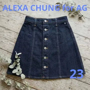 ALEXA CHUNG for AG 레어 콜라보 데님 미니 스커트