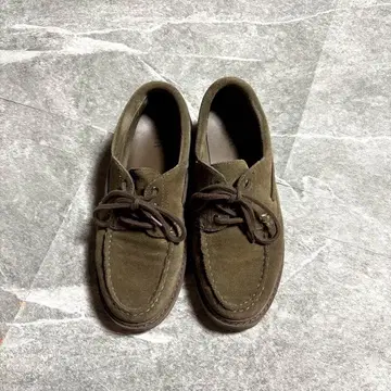 ZARA 스웨이드 데크 슈즈 3홀 41 26.5cm 브라운