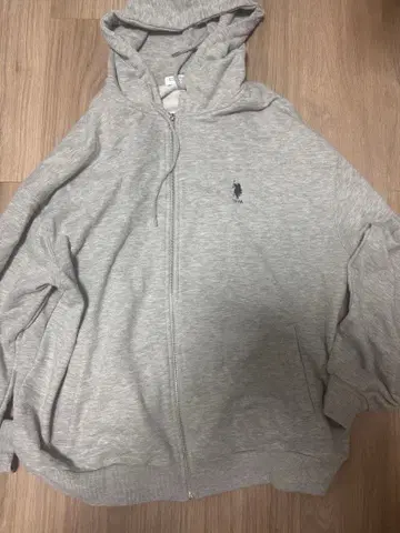 U.S. POLO ASSN. 풀 집업 후드티 그레이 L
