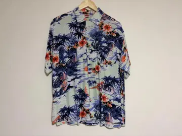 60s PILGRIM 올 패턴 레이온 하와이안 셔츠 XL