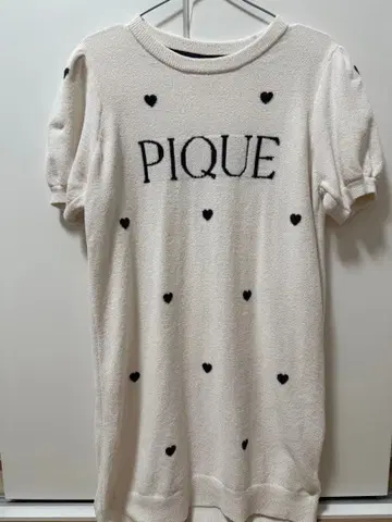 GELATO PIQUE 하트 원피스 룸웨어 파일 원단 젤라피케
