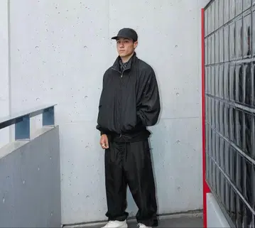 everyone nylon silk track jacket L setup