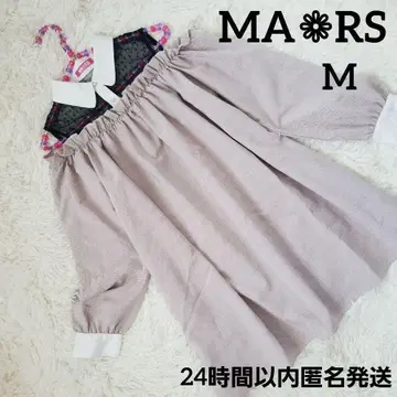 MA*RS 마즈 오프숄더 체크 원피스 비침 도트 M 핑크 히메