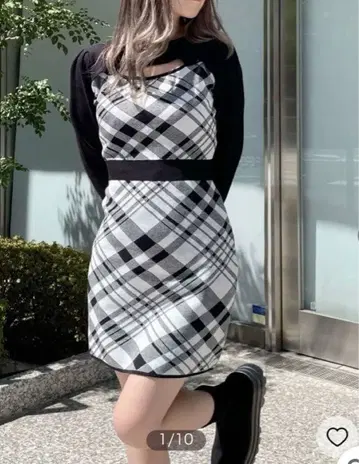 Oneway Abc Une Face 자카드 백리본 원피스