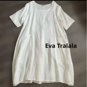 Eva Tralala 프랑스제 롱 원피스 화이트 프리 사이즈 린넨