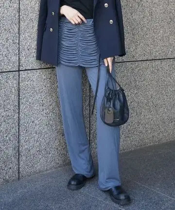 [ 새상품 ] SORIN 스트레치 레이온 데코라티브 레이어드 팬츠 38