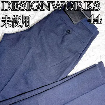 미사용 택 포함 DESIGNWORKS 일본제 슬랙스 팬츠 44 네이비
