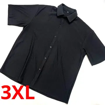 플리츠 원단 반팔 셔츠 3XL
