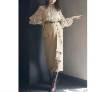 [ 정가 18000엔 ] 하립투 Twill Skirt M 사이즈 새상품