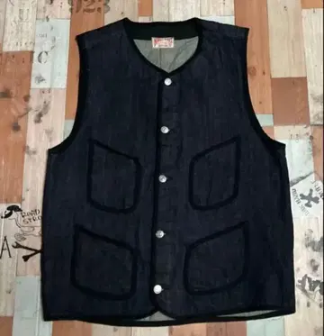 [ XXL ] 원피스 오브 록 데님 베스트