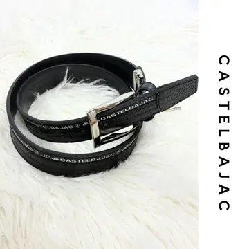 CASTELBAJAC 까스텔바작 벨트 블랙 로고 악어 엠보싱