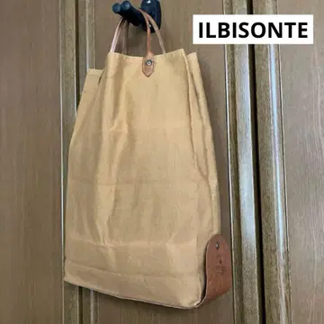 일비종떼 ILBISONTE 캔버스 가죽 토트백