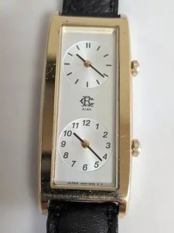 SEIKO ALBA 듀얼 타임 손목시계 작동품