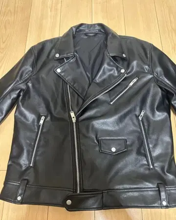 ZARA 더블 라이더 자켓 블랙 XL