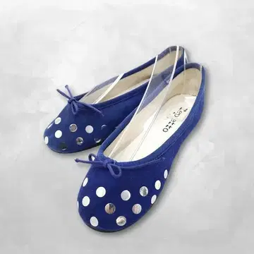 레페토 Repetto 도트 무늬 스웨이드 플랫 발레 슈즈