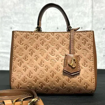 새상품급 JIMMY CHOO VARENNE JC 모노그램 카멜 브라운