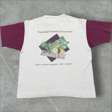 90s IBM 빈티지 헨리넥 t셔츠 XL USA제 기업