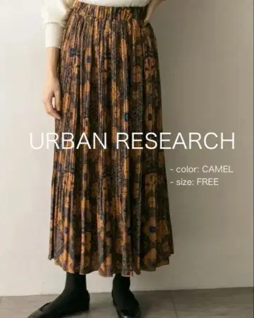[ 새상품급 ] URBAN RESEARCH 에스닉 프린트 플리츠 스커트