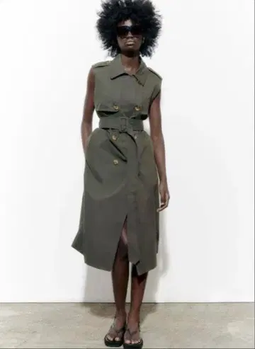 ZARA 트렌치 롱 원피스