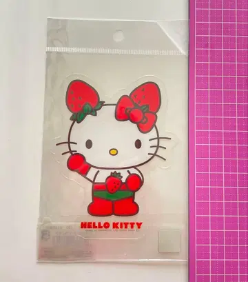 새상품 2012년제 딸기맨 다이컷 스티커 레어 산리오 키티