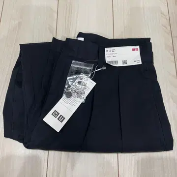 UNIQLO U 턱 와이드 팬츠 76 블랙