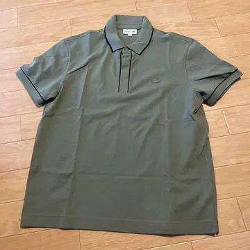 LACOSTE 피케 셔츠 카키 레귤러 핏