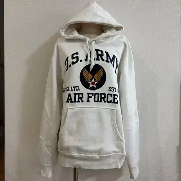 AVIREX U.S. ARMY 에어포스 후드티 화이트