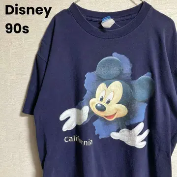 90s Disney 미키마우스 링크 양면 프린트 T셔츠