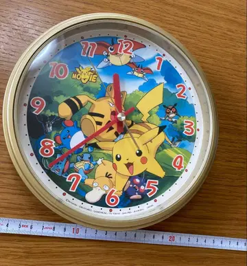 포켓몬 피카츄 벽시계 레트로 당시 물품 작동 확인됨