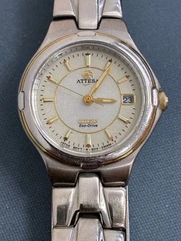 가동 CITIZEN ATTESA Eco-Drive 데이트 손목시계