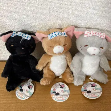 가격 인하! 택 포함 새상품 나른한 냥코 온천 봉제 인형 3개 세트