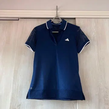 adidas 여성용 피케 셔츠 네이비