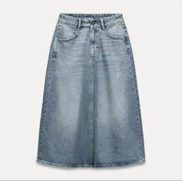 ZARA TRF 미드 웨이스트 데님 스커트 S