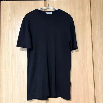 JOHN SMEDLEY 씨 아일랜드 코튼 T셔츠 S 블랙