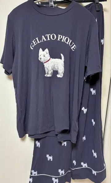 gelatopique 젤라피케 웨스티 강아지 파자마 룸웨어 세트