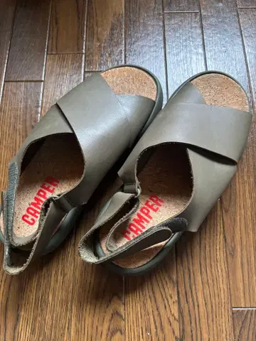 캠퍼 Camper 가죽 샌들 통굽 사이즈 26cm