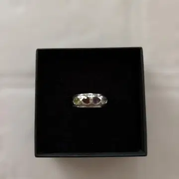 멀티 컬러 하트 스톤 실버 925 반지 7호