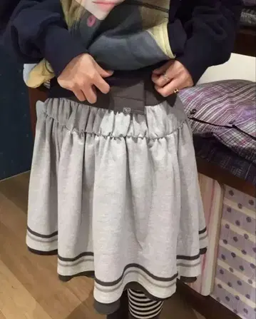 Coyseio 플레어 스커트 그레이 1