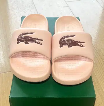 라코스테 SERVE SLIDE 여성용 샌들 핑크 완판템