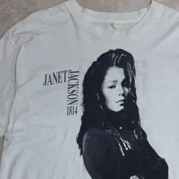 90s 자넷 잭슨 t셔츠 월드 투어 화이트 L 상당