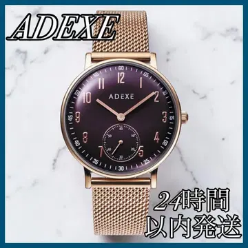 ADEXE 손목시계 택 포함 골드 쿼츠 2043C-05 아날로그 시계