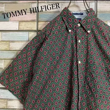 [ 90's ] 타미힐피거 올드 타미 반팔 셔츠 올 패턴