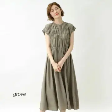 grove 그로브 발수 셔링 원피스 카키 L