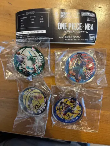 ONEPIECE x NBA 캡슐 아크릴 참 나미, 야마토, 로, 에넬