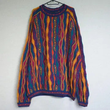 초특대 레어 사이즈 좋은 색감 COOGI 쿠지 스웨터 멀티 컬러 4XL