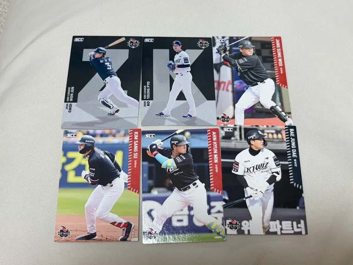 scc kbo kt위즈 케이티위즈 야구카드 고영표 최원준 알파벳
