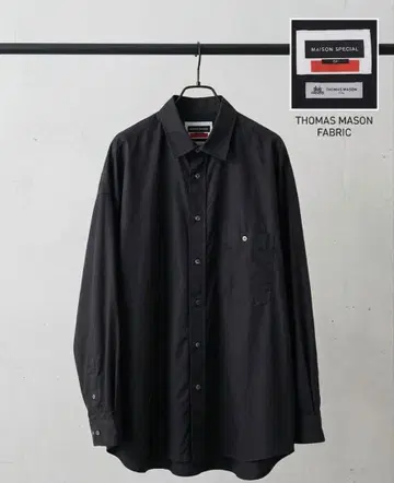 MAISON SPECIAL x THOMAS MASON 오버 셔츠 블랙 1