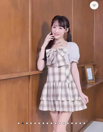 [ 새상품 ] evelyn 에블린 리본 가디건 세트 원피스
